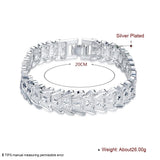 925 Silver Wide Wristband Bracelet For Wedding Party