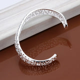 925 Sterling Silver Charm Bangle Bracelet for Women