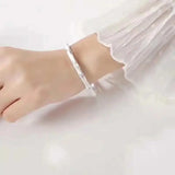 925 Silver Bamboo Bangle Cuff Bracelet for Wedding