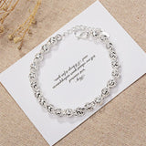 Hollow Ball Chain 925 Sterling Silver Bracelet Wedding Party Jewelry