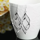 925 Sterling Silver Long Earrings for Woman Party Wedding Jewelry