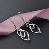 925 Sterling Silver Long Earrings for Woman Party Wedding Jewelry