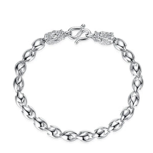 925 Silver Dragon Bracelet Men Chinese Style Retro Jewelry Gift