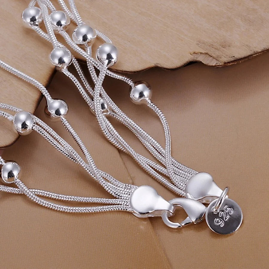 Silver Beads Bracelet for Women