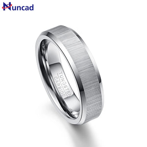 6mm Tungsten Carbide Ring Scrub Wedding Band Men's Jewelry