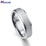 6mm Tungsten Carbide Ring Scrub Wedding Band Men's Jewelry