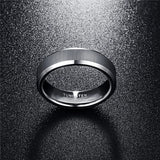 6mm Tungsten Carbide Ring Scrub Wedding Band Men's Jewelry