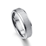 6mm Tungsten Carbide Ring Scrub Wedding Band Men's Jewelry