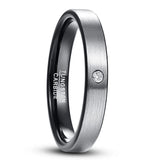 Tungsten Carbide Rings Brushed Finish Wedding Band Sets Size 7-14