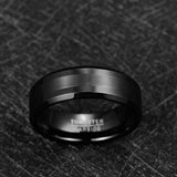 8mm Tungsten Carbide Ring Wedding Band Brushed Men's Ring Size 7-12
