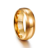 8mm Tungsten Carbide Wedding Band Ring Beveled Edge Brushed Lines