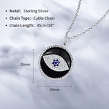 NUNCAD 925 Silver Devil Eye Pendant Necklace Women Jewelry