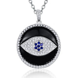 NUNCAD 925 Silver Devil Eye Pendant Necklace Women Jewelry