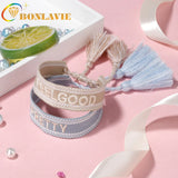 Embroidery Female Bracelet Woven Hand Rope Tassel Ribbon Embroidery Jewelry