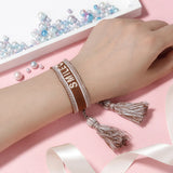 Embroidery Female Bracelet Woven Hand Rope Tassel Ribbon Embroidery Jewelry