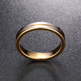 Polished Tungsten Carbide Steel Ring Men's Engagement Jewelry