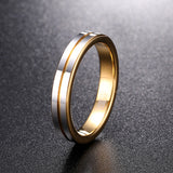 Polished Tungsten Carbide Steel Ring Men's Engagement Jewelry