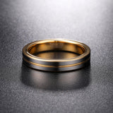 Polished Tungsten Carbide Steel Ring Men's Engagement Jewelry