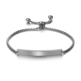 NUOBING Adjustable Engraving Name Bracelet Couple Bangles