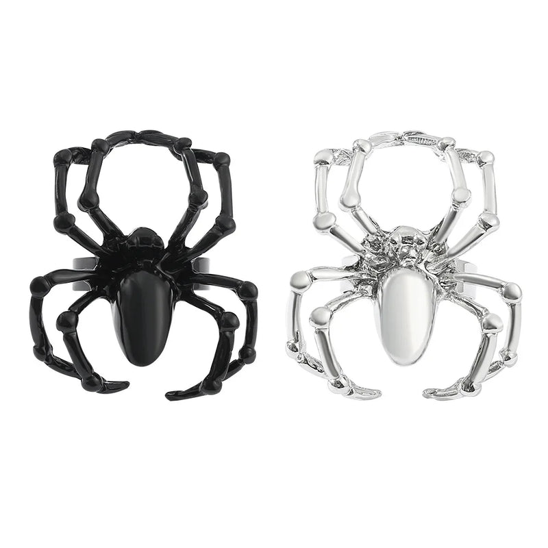 Gothic Punk Style Spider Finger Rings for Women Men Adjustable Ring