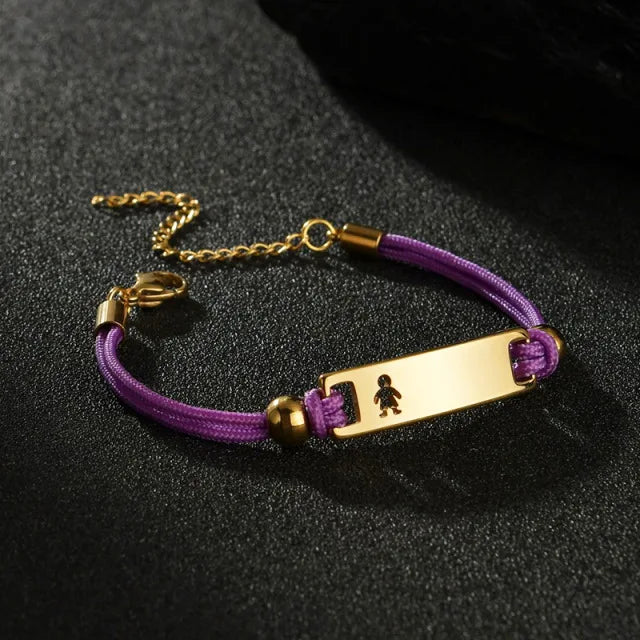 Personalized Engraved Kids Bracelet Stainless Steel Jewelry