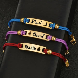 Personalized Engraved Kids Bracelet Stainless Steel Jewelry