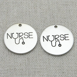NURSE Charm, Making a Miracle Engraved Pendant, Boho Jewelry