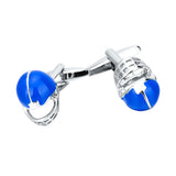 NVT Football Helmet Cufflinks For Mens French Shirt Enamel Sports Cuff Buttons