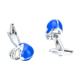 NVT Football Helmet Cufflinks For Mens French Shirt Enamel Sports Cuff Buttons