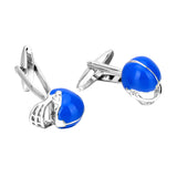 NVT Football Helmet Cufflinks For Mens French Shirt Enamel Sports Cuff Buttons