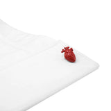NVT Red Enamel Heart Cufflinks for Men