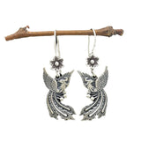 NY2023 Small Flower Phoenix Earrings Retro National Style Peacock
