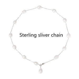 925 Sterling Silver Baroque Pearl Necklace Pendant