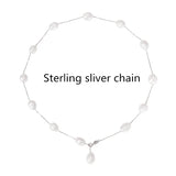 925 Sterling Silver Baroque Pearl Necklace Pendant