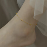 Garnet Anklet 14K Filled Chain - Fine Jewelry Gift