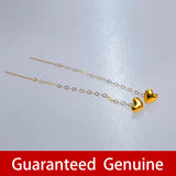 18K Yellow Drop Earrings Wedding Gift Solid AU750 Tassel Chain Fine Jewelry