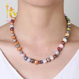 Baroque Pearl Necklace Real Freshwater Choker Necklace