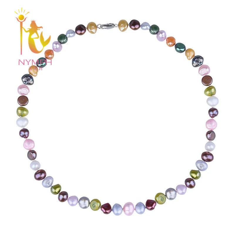 Baroque Pearl Necklace Real Freshwater Choker Necklace