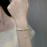 Natural Freshwater Pearl Bracelet 4-5mm Gift For Women S579