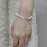 Natural Freshwater Pearl Bracelet 4-5mm Gift For Women S579