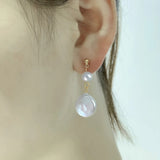 Natural Baroque Pearl Clip Earrings 14K Injection