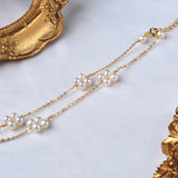 Natural Freshwater Pearl Anklet Retro Style 14K for Women