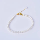 Natural Freshwater Pearl Bracelet 4-5mm Fine Jewelry Gift For Women