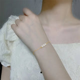 Natural Freshwater Pearl Bracelet 5-6mm Fine Jewelry Gift For Women