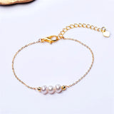 Natural Freshwater Pearl Bracelet 5-6mm Fine Jewelry Gift For Women
