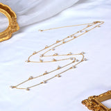 Natural Freshwater Pearl Retro Gypsophila Waist Chain 14K Injection