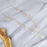 Natural Freshwater Pearl Necklace Fine Jewelry Choker 14K Filled