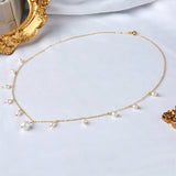 Natural Freshwater Pearl Necklace Fine Jewelry Choker 14K Filled