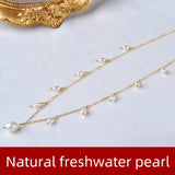 Natural Freshwater Pearl Necklace Fine Jewelry Choker 14K Filled
