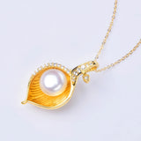 Natural Freshwater Pearl Pendant Necklace Fine Jewelry 9-10mm Party
